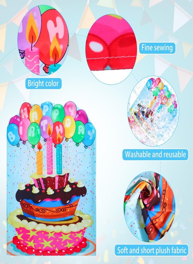 Sozize 2 PCS Birthday Chair Cover Classroom Seat Covers Colorful Happy Birthday Seat Decor for Home School Office, 24” x 19” (Blue, Pink) - Image 3
